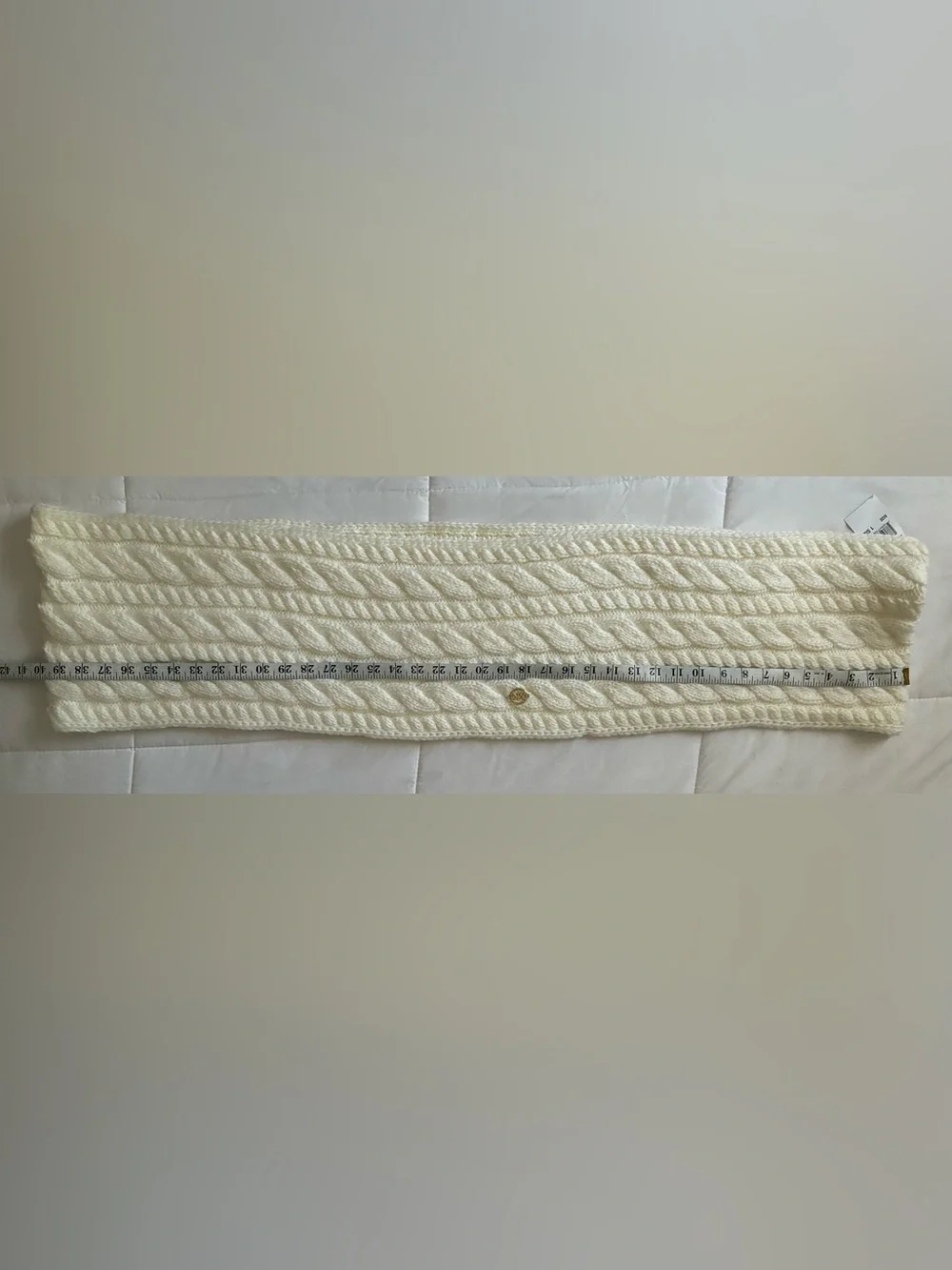Michael Kors Cream Cable Knit Infinity Scarf